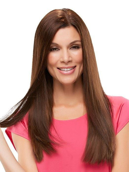 18" TOP FORM EXCLUSIVE COLORS "Human Hairpiece"-Women's Top Pieces/Toppers-JON RENAU-4RN | Darkest Brown-SIN CITY WIGS