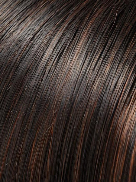 GABRIELLE PETITE-Women's Wigs-JON RENAU-1BRH30 | Soft Black with 33% Gold-Red Highlights-SIN CITY WIGS