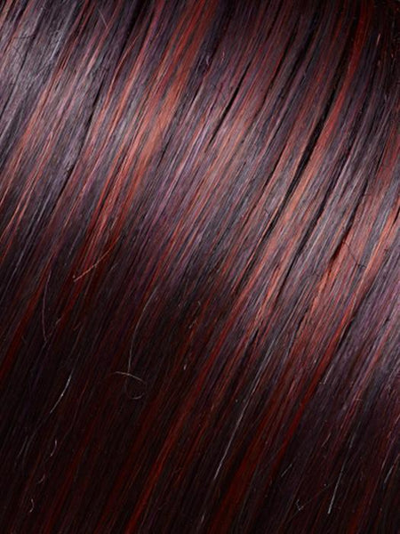 GABRIELLE-Women's Wigs-JON RENAU-FS2V/31V CHOCOLATE CHERRY | Black/Brown Violet, Medium Red/ Violet Blend with Red/Violet Bold Highlights-SIN CITY WIGS