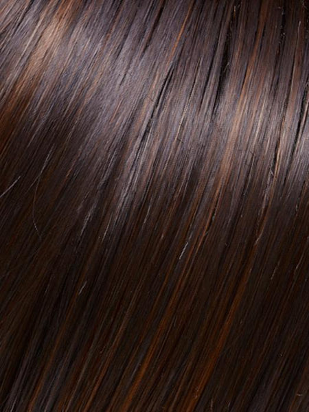 GABRIELLE-Women's Wigs-JON RENAU-FS4/33/30A MIDNIGHT COCOA | Dark Brown, Medium Red, Medium Natural Red Blonde/Brown Blend with Medium Natural Red Blonde/Brown Blend Bold Highlights-SIN CITY WIGS